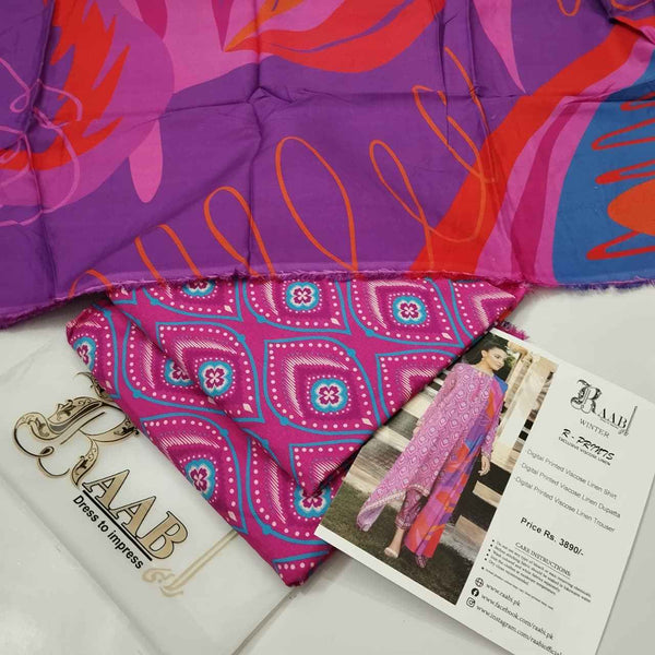 Raabi Winter Exclusive Printed Viscose linen