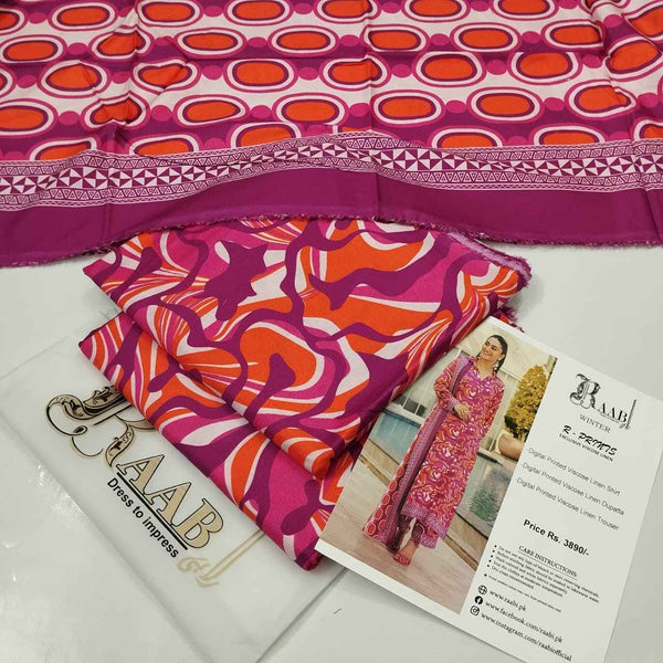 Raabi Winter Exclusive Printed Viscose linen