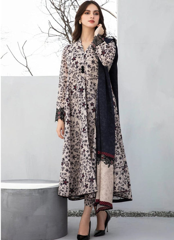 BAROQUE UNSTITCHED 3PC PRINTED VISCOSE  D-800