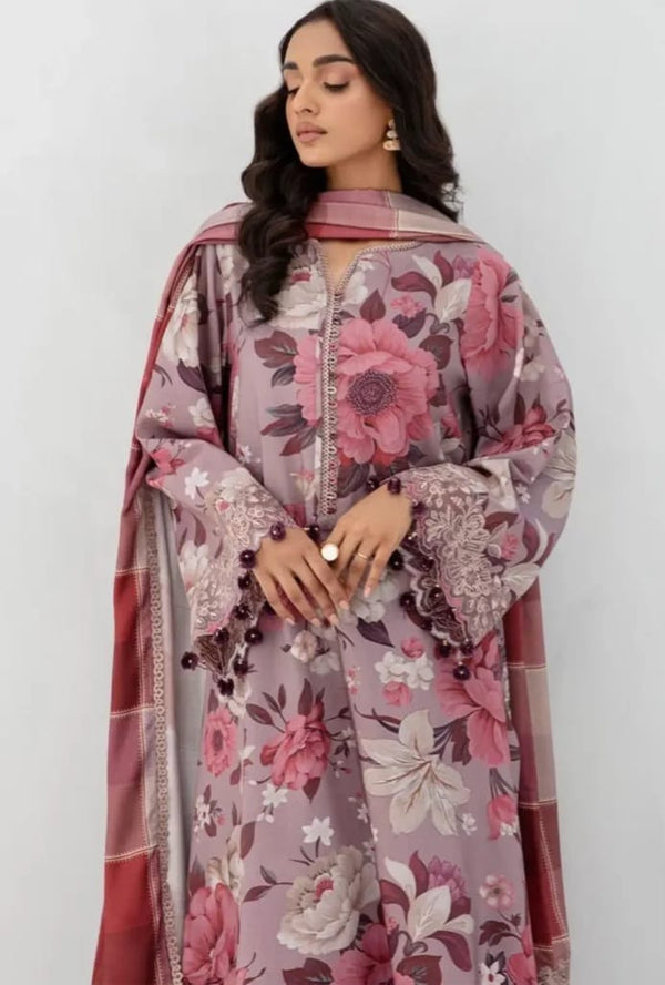 BAROQUE UNSTITCHED 3PC PRINTED VISCOSE  D-764