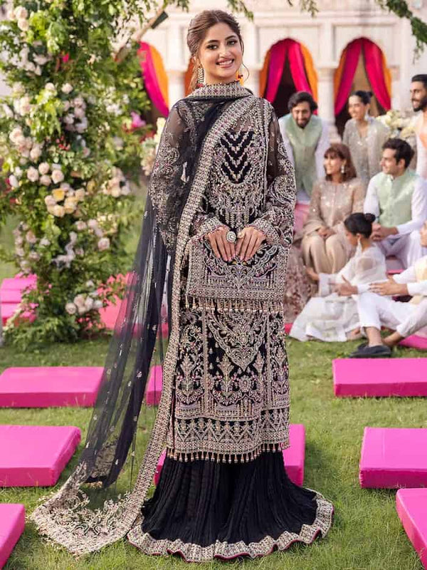 Kanwal Malik – Chiffon Embroidered Unstitched 3PC Suit D-2445