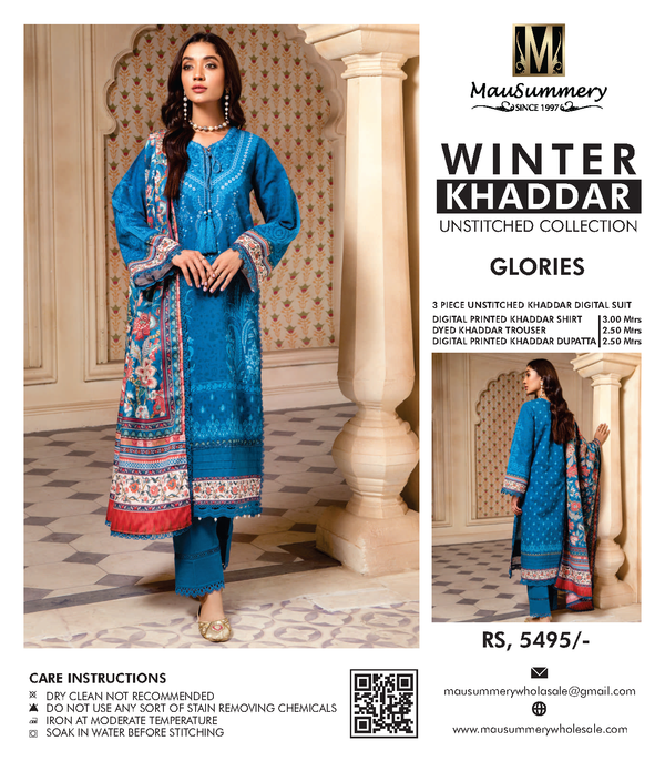 Mausummery – 3PC Digital Printed Khaddar