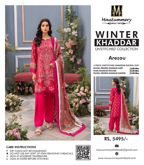Mausummery – 3PC Digital Printed Khaddar