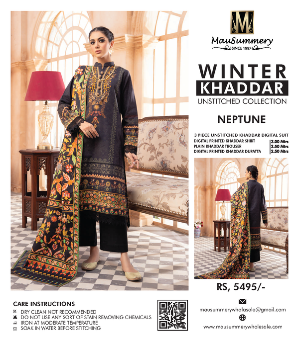 Mausummery – 3PC Digital Printed Khaddar