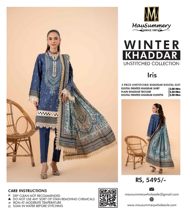 Mausummery – 3PC Digital Printed Khaddar
