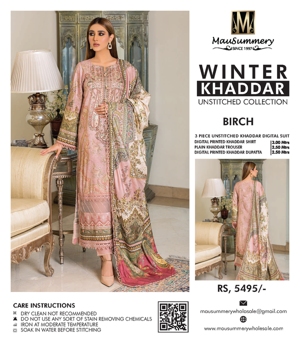 Mausummery – 3PC Digital Printed Khaddar