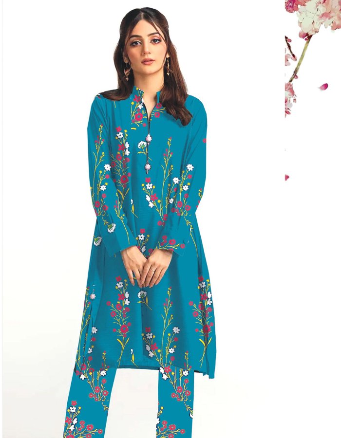 Chanone 2PC Printed Dress for Women - RUBAB CLOSET