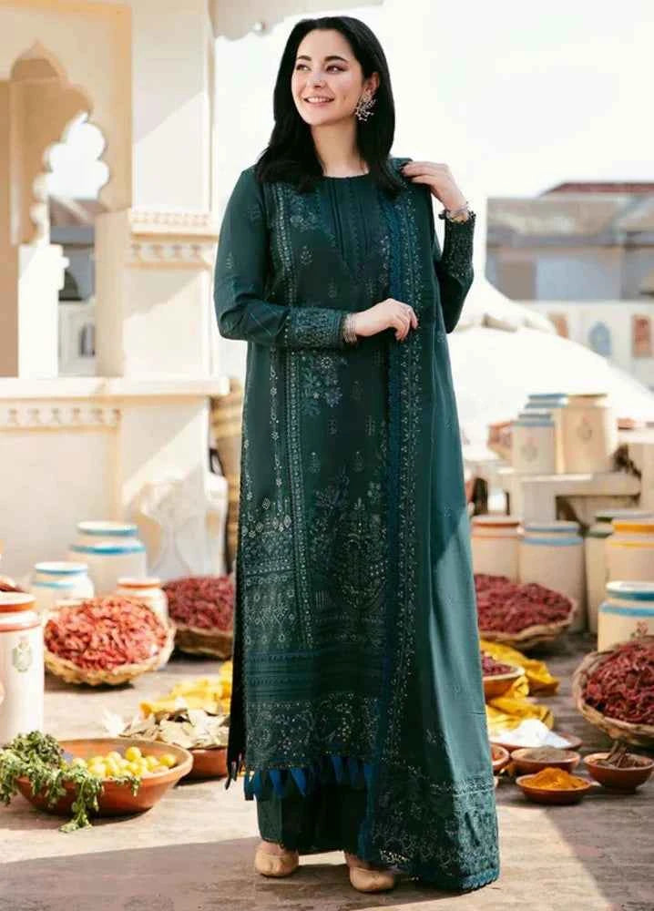 Dhanak-3PC Embroidered Shirt with Dhanak Sequins Embroidered Dupatta-3394