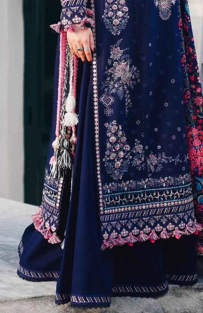 Dhanak-3PC Embroidered Shirt with Digital Printed Wool Shawl -3122