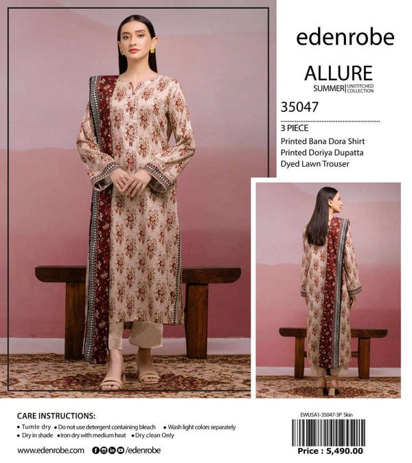 Edenrobe Allure 3PC Printed Lawn Collection