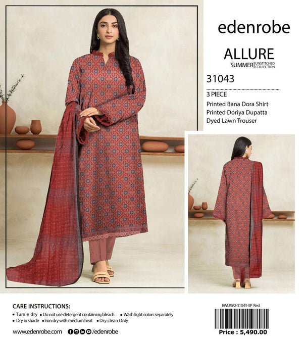 Edenrobe Allure 3PC Printed Lawn Collection