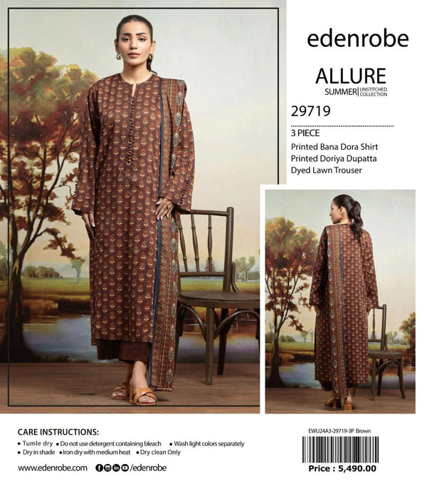 Edenrobe Allure 3PC Printed Lawn Collection