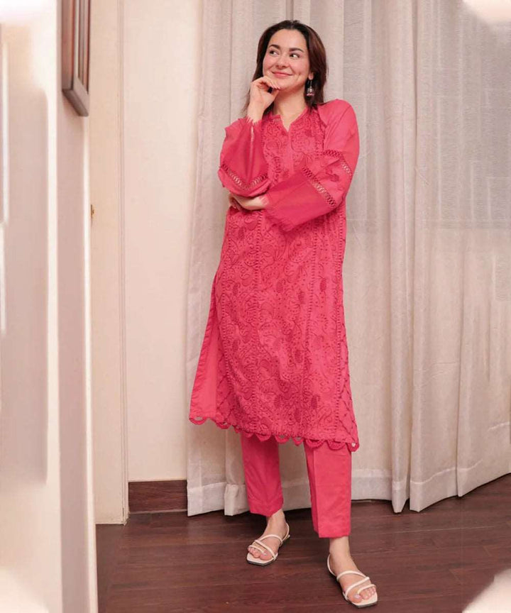 Winter's 2PC Dhannak Embroidered Suit-696
