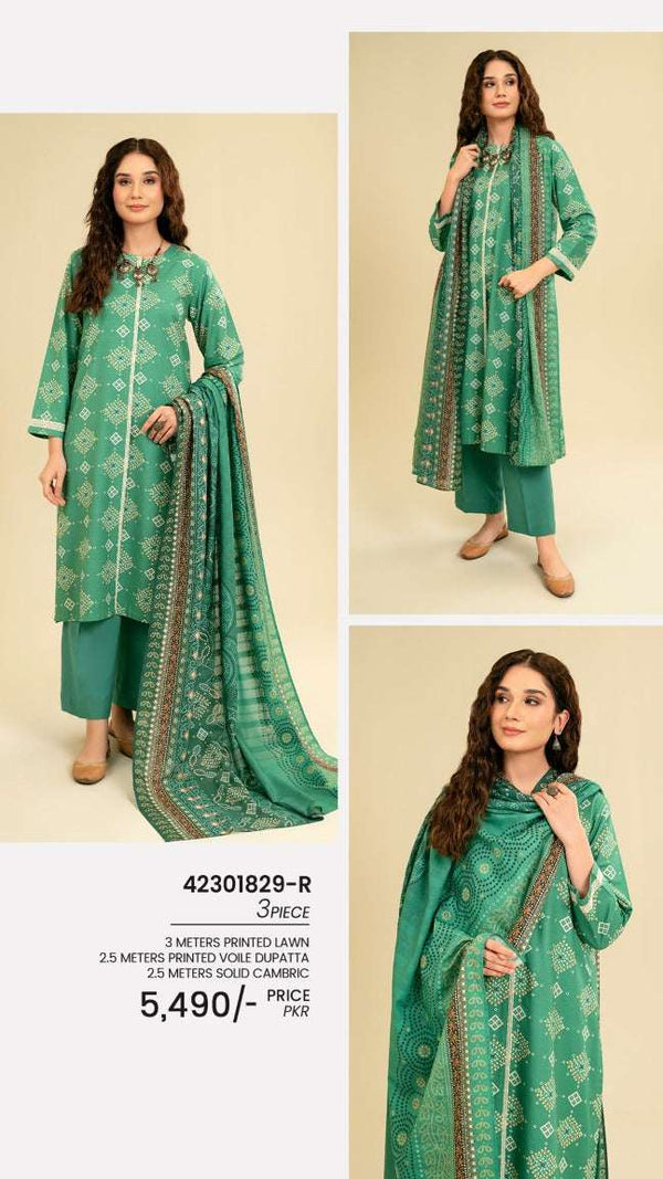 Nishat 3Pc Unstitched Lawn Collection'25 | 42301829-R