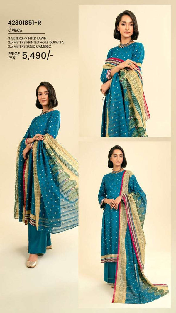 Nishat 3Pc Unstitched Lawn Collection'25 | 42301851-R