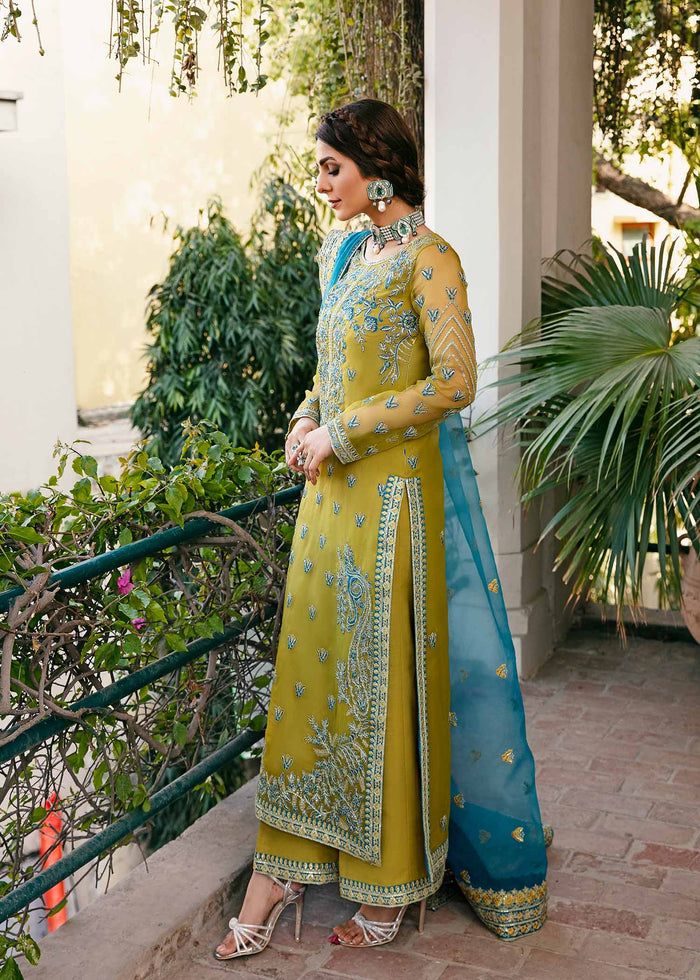 Heer’s Design 121 – Premium Organza & Malai Embroidered Ensemble - RUBAB CLOSET