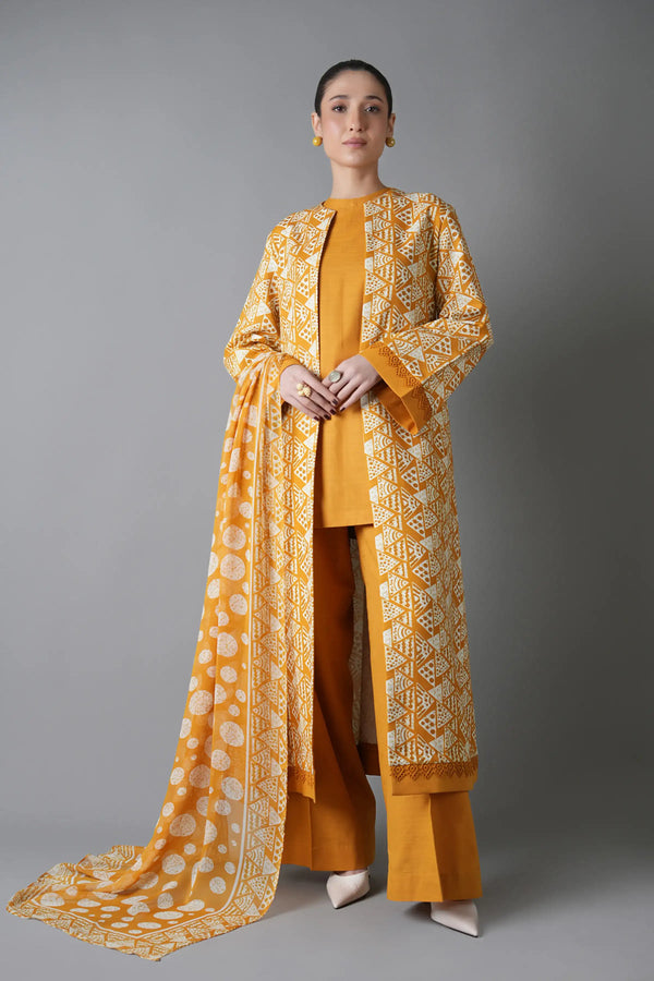 Bareeze 3PC Printed Slub Khaddar - PR2067