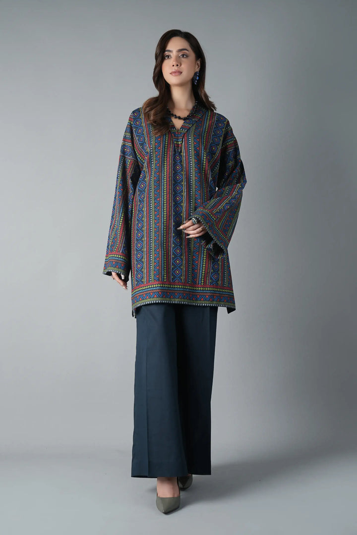 Bareeze 3PC Printed Slub Khaddar - PR2068