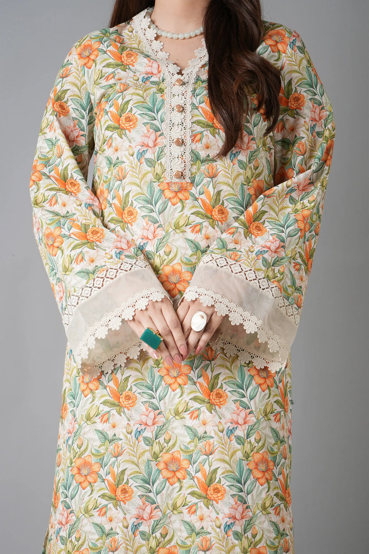 Bareeze 3PC Printed Slub Khaddar - PR2075