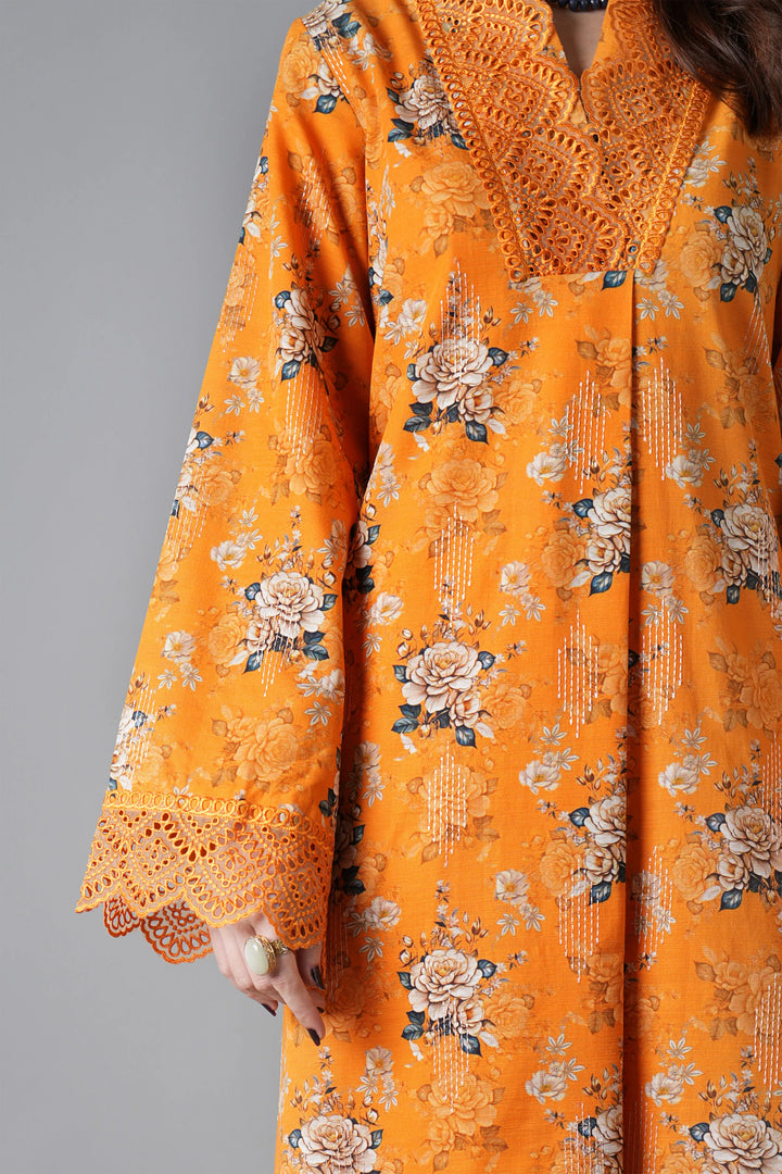 Bareeze 3PC Printed Slub Khaddar - PR2078 - RUBAB CLOSET