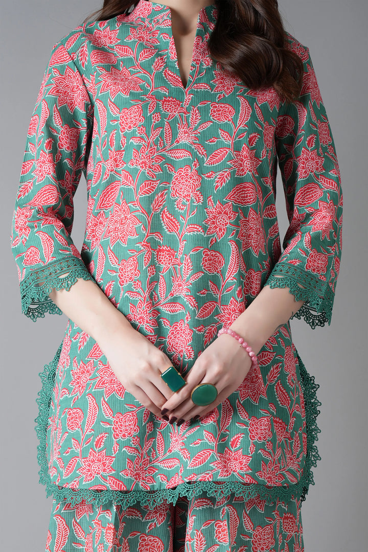 Bareeze 3PC Printed Slub Khaddar - PR2091 - RUBAB CLOSET