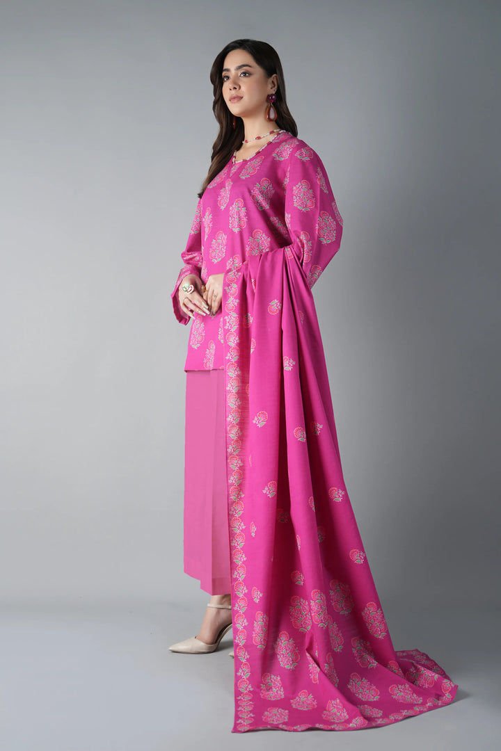 Bareeze 3PC Printed Slub Khaddar - PR2097 - RUBAB CLOSET