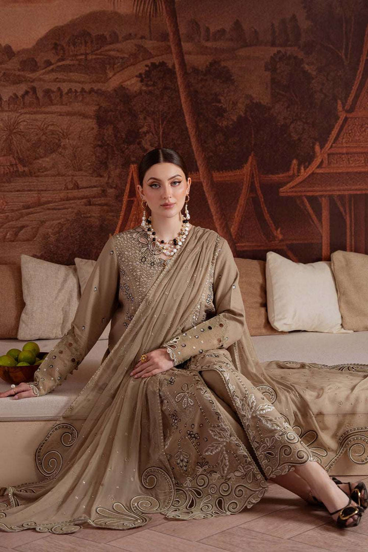 Nureh 3Pc Embroidered Karandi and Stich Embroidered Chiffon Dupatta Suite - NE_170