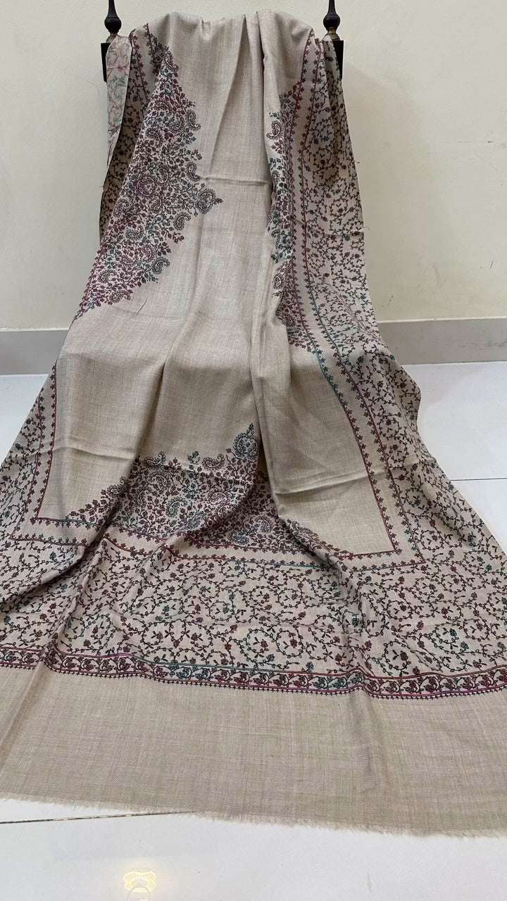 Original Pashmina Full Embroidered Shawl – 3 Meter - RUBAB CLOSET