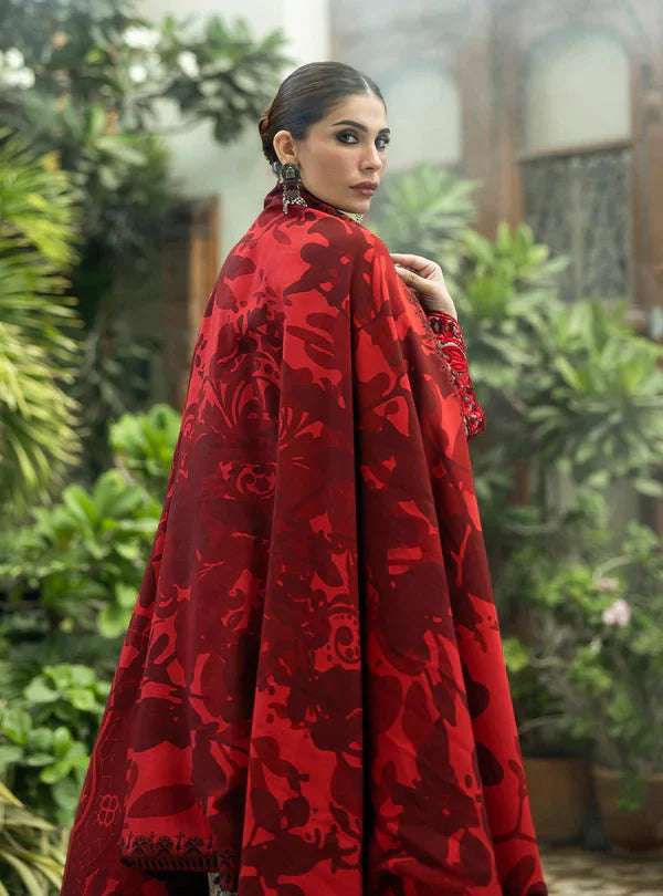Zainab Chettoni Digital Printed Lawn with Emb Patches - D04