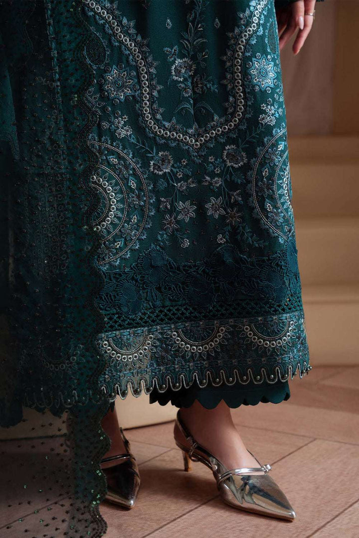 Nureh 3Pc Embroidered Karandi and Stich Embroidered Organza Dupatta Suite - NE_169