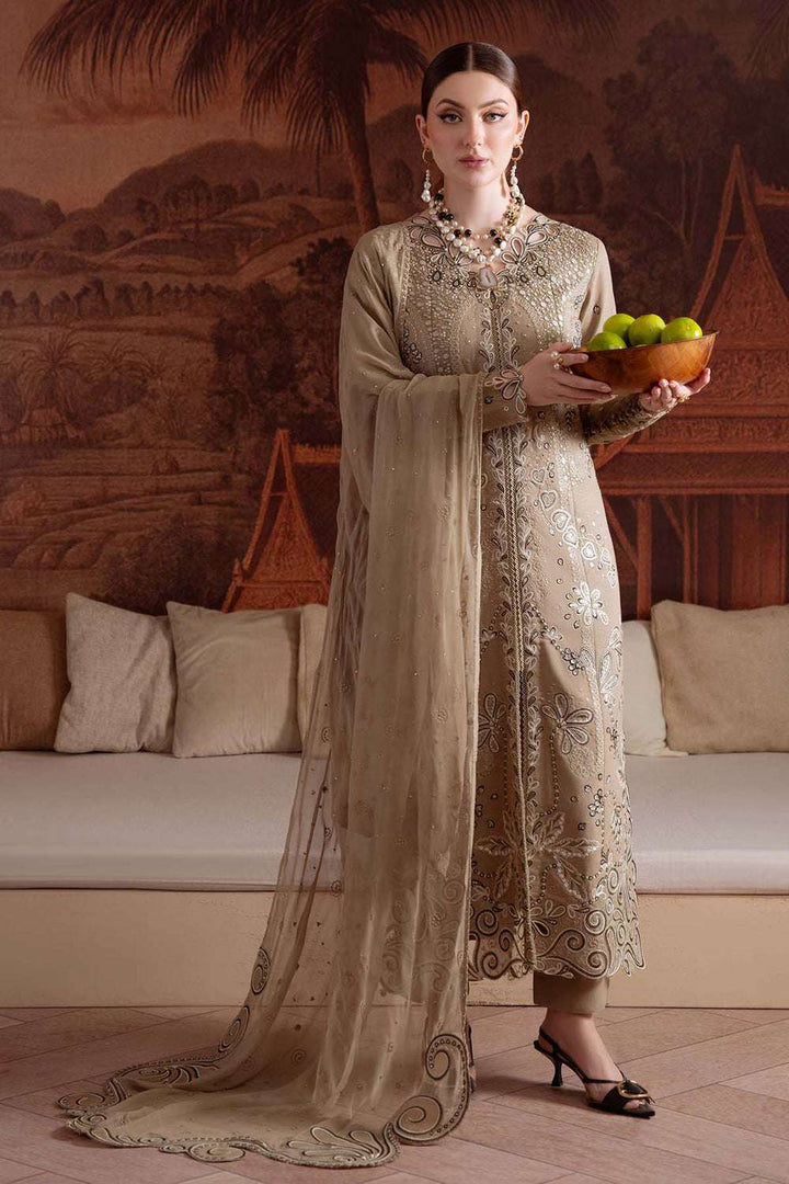 Nureh 3Pc Embroidered Karandi and Stich Embroidered Chiffon Dupatta Suite - NE_170