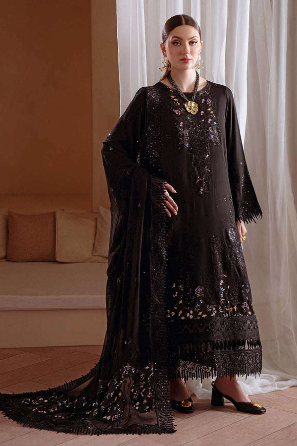 Nureh 3Pc Embroidered Karandi and Stich Embroidered Chiffon Dupatta Suite - NE_174