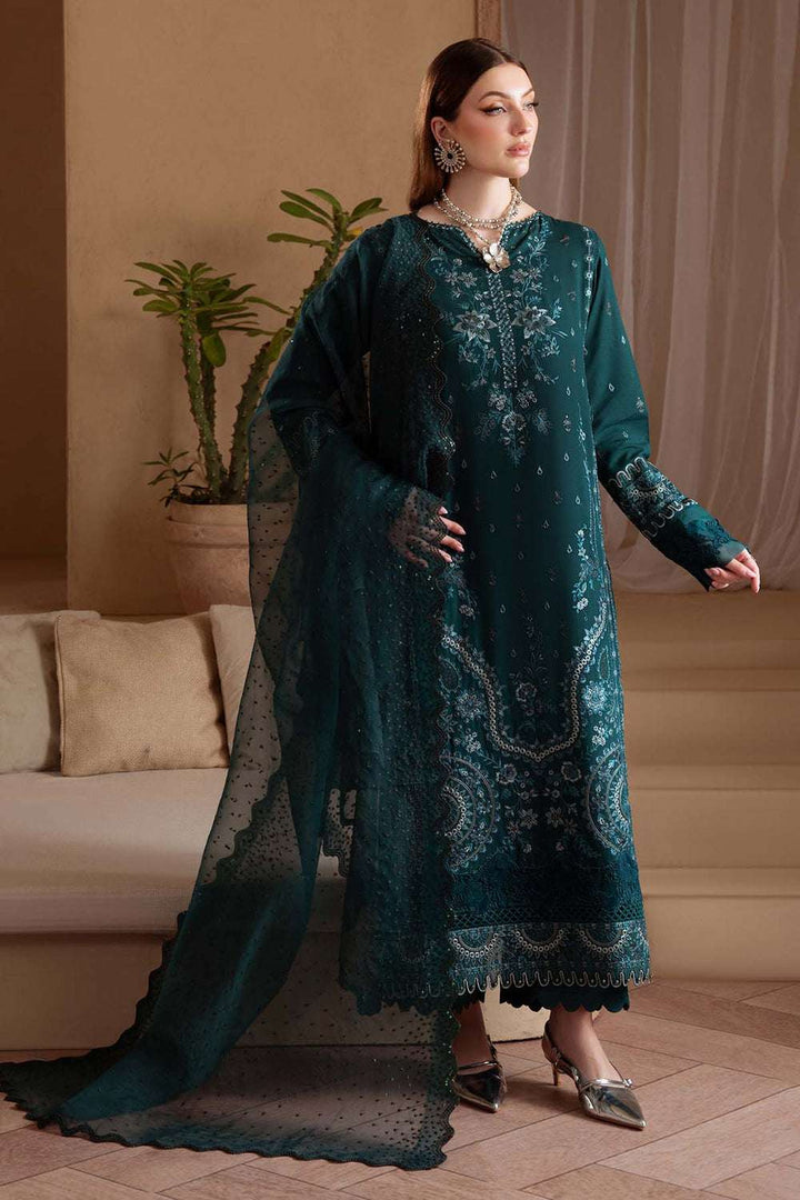 Nureh 3Pc Embroidered Karandi and Stich Embroidered Organza Dupatta Suite - NE_169