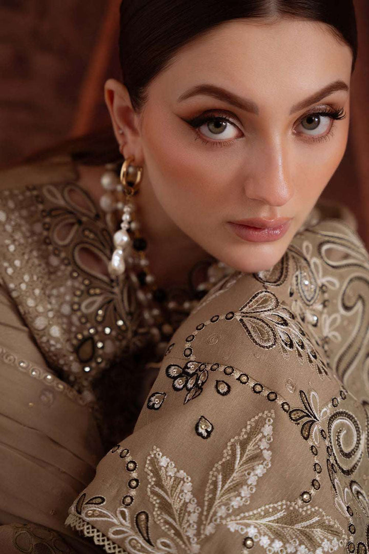 Nureh 3Pc Embroidered Karandi and Stich Embroidered Chiffon Dupatta Suite - NE_170