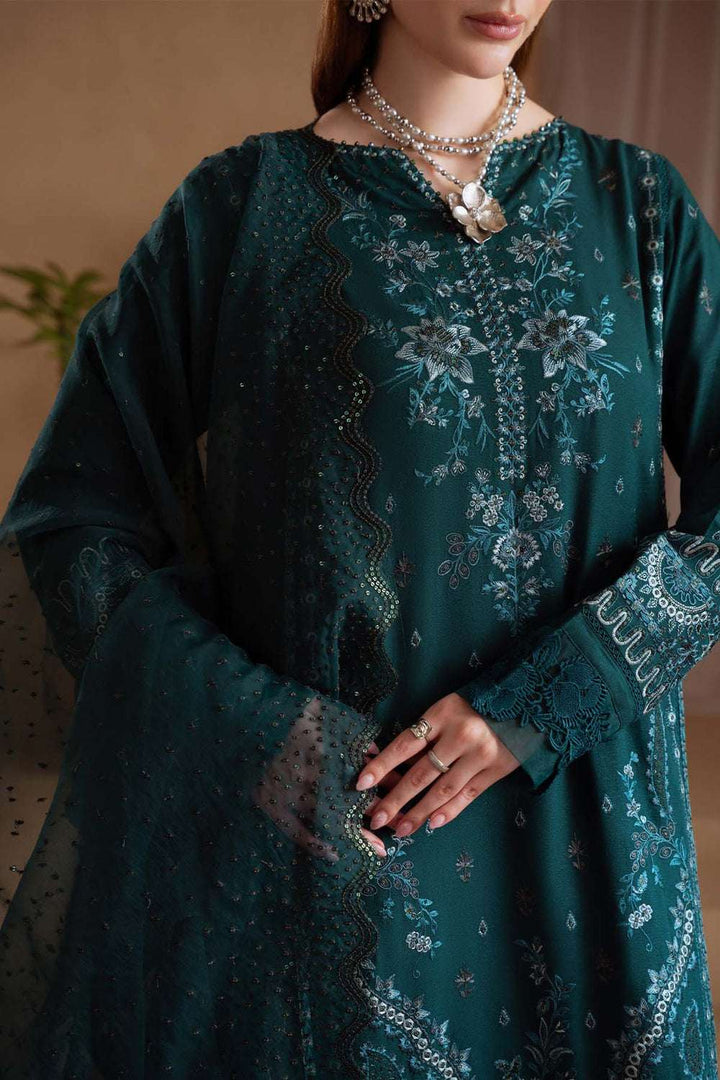 Nureh 3Pc Embroidered Karandi and Stich Embroidered Organza Dupatta Suite - NE_169