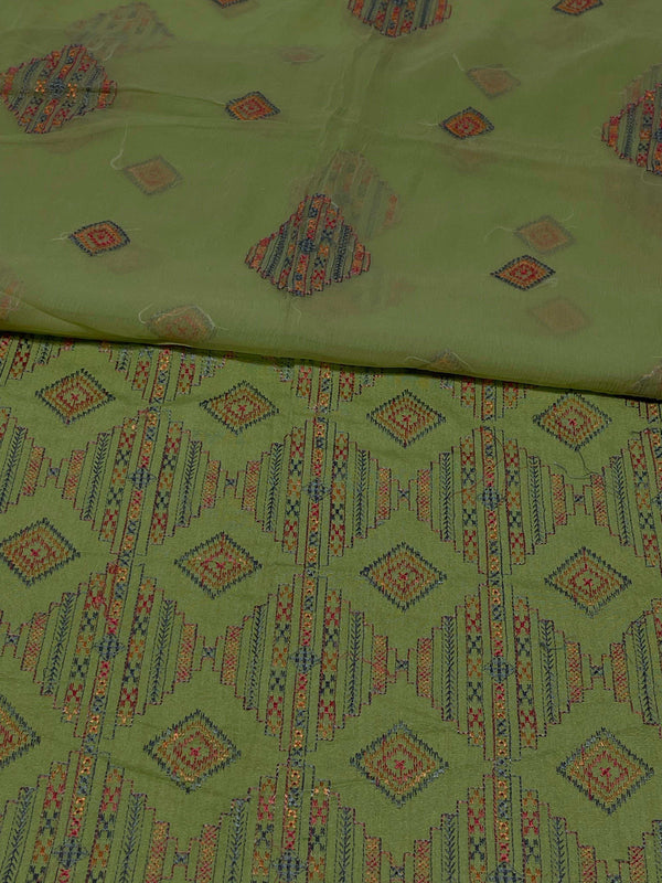 Bareeze 3PC Karandi Suit with Pure Embroidered Dupatta - Vol 53