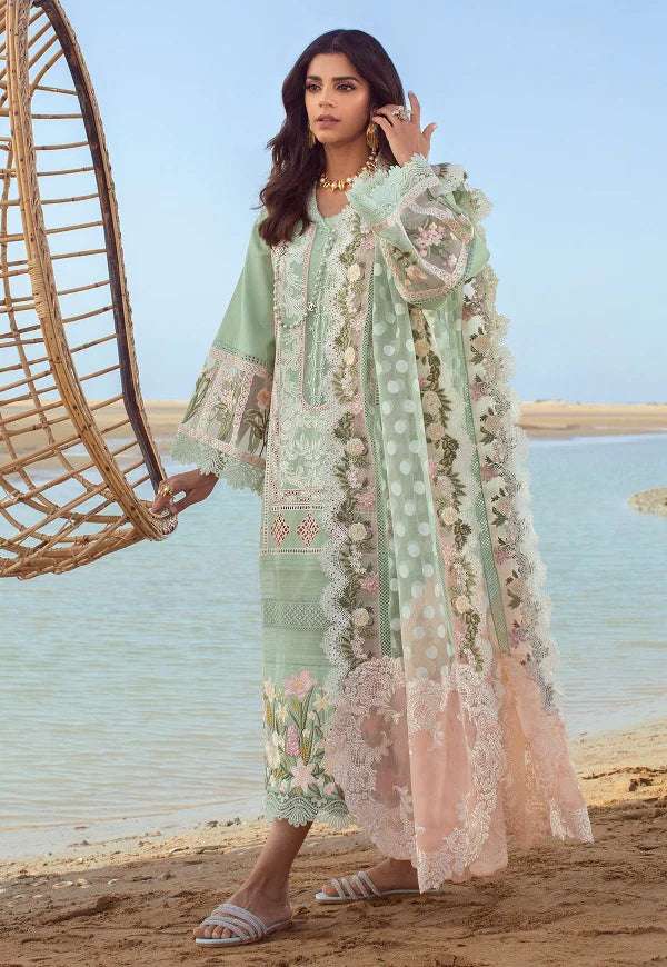 Heer chickankari Lawn Cotton Embroidered Unstiched 3pc - 69