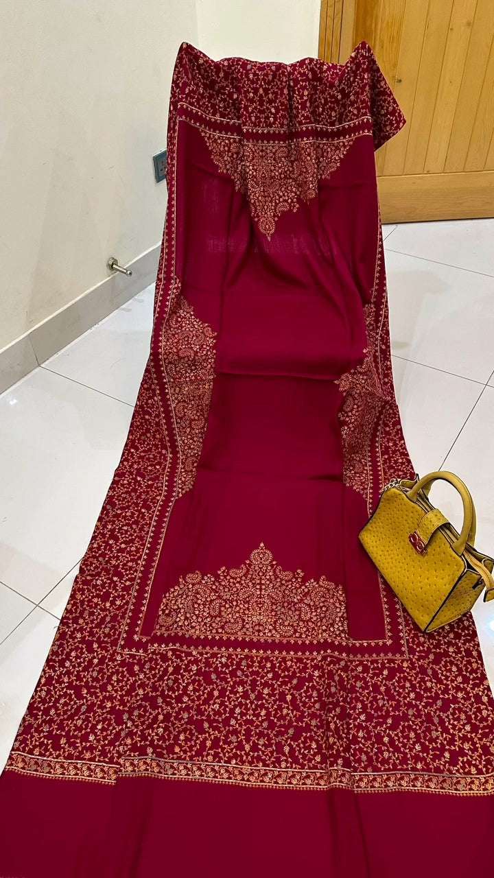 Original Pashmina Full Embroidered Shawl – 3 Meter - RUBAB CLOSET
