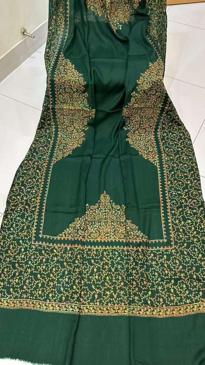 Original Pashmina Full Embroidered Shawl – 3 Meter - RUBAB CLOSET