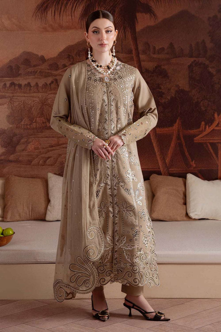 Nureh 3Pc Embroidered Karandi and Stich Embroidered Chiffon Dupatta Suite - NE_170
