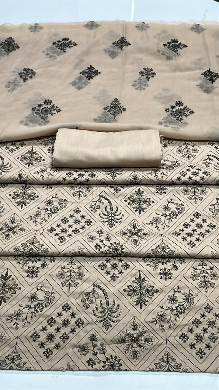 Bareeze 3PC Karandi Suit with Pure Embroidered Dupatta - Vol 53 - RUBAB CLOSET