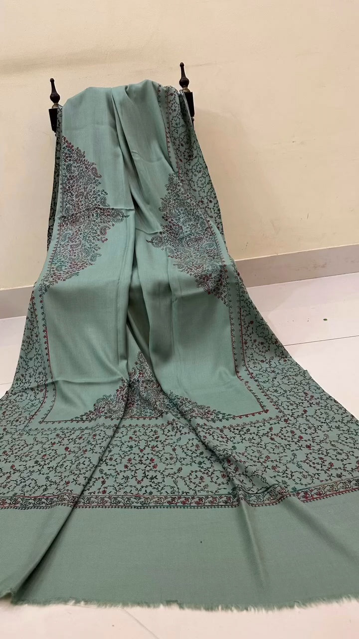 Original Pashmina Full Embroidered Shawl – 3 Meter - RUBAB CLOSET