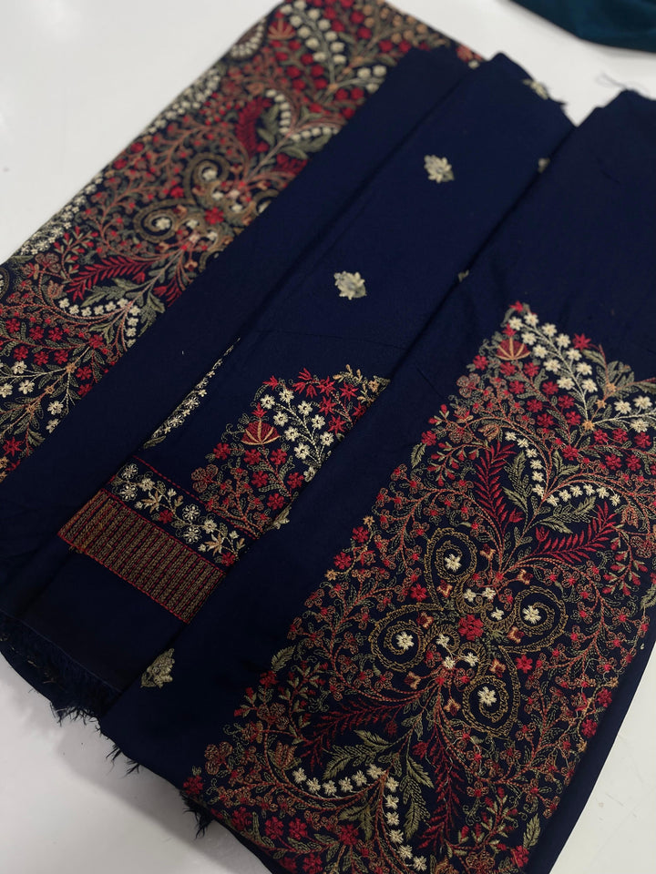 Bareeze 3PC Karandi Suit with SHAWL Embroidered  - Vol 80 - RUBAB CLOSET