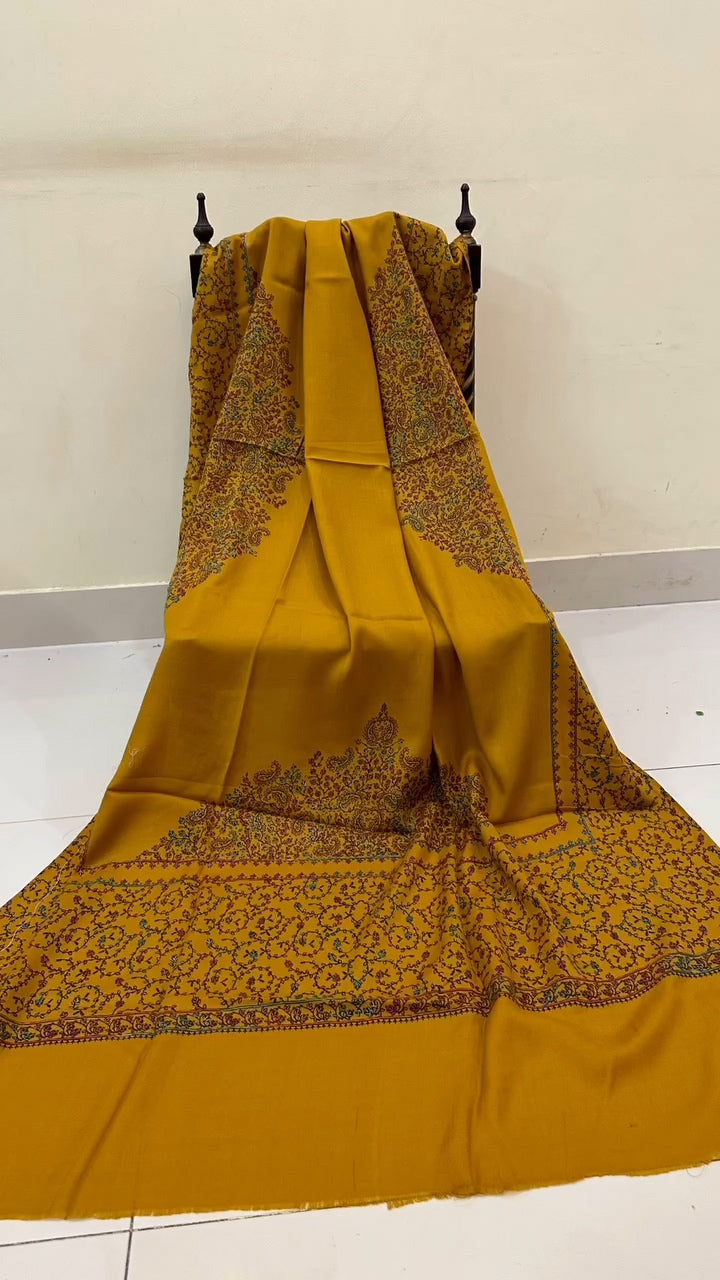 Original Pashmina Full Embroidered Shawl – 3 Meter - RUBAB CLOSET