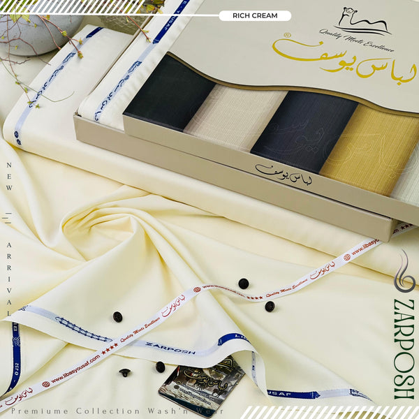 Zarposh | Crafted by Libas e Yousaf | Rich Cream