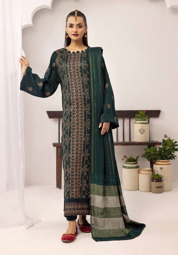 Riwayat By Khoobsurat Embroidered Peach Leather'25 - RE-206