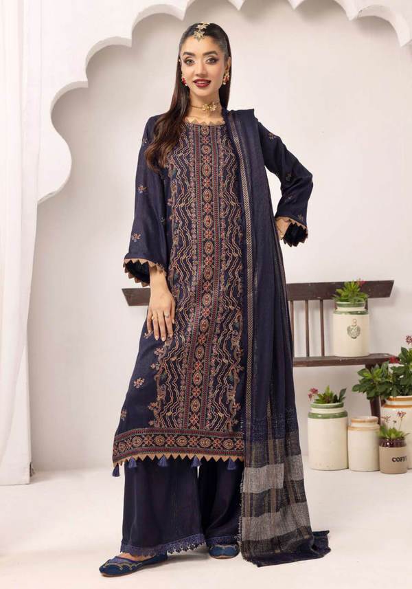 Riwayat By Khoobsurat Embroidered Peach Leather'25 - RE-204