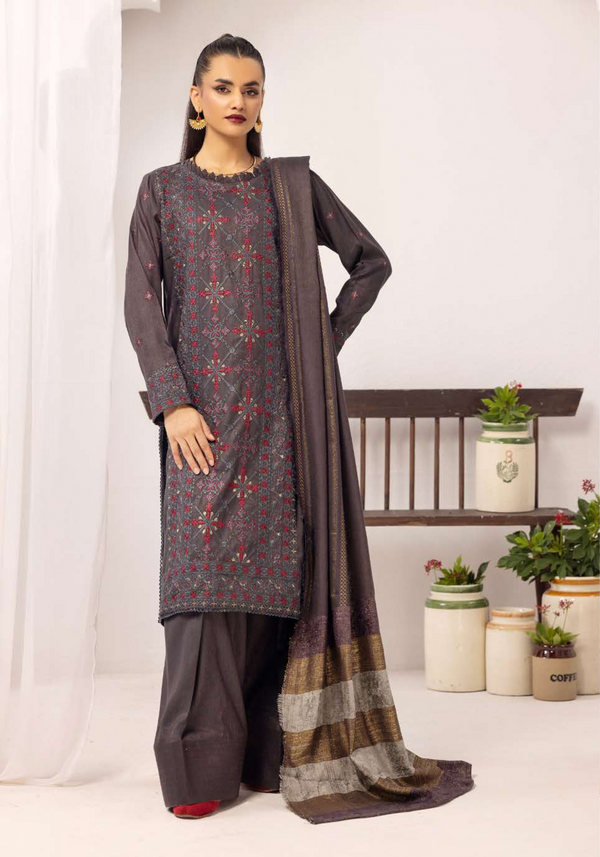 Riwayat By Khoobsurat Embroidered Peach Leather'25 - RE-202