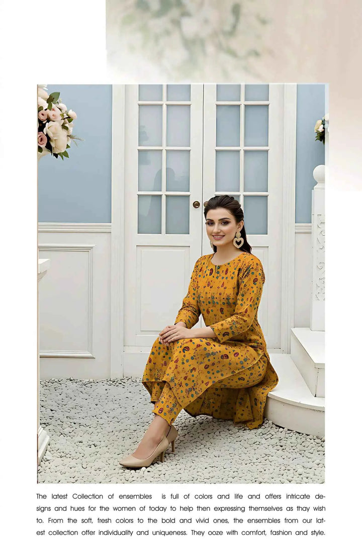 Elegance Unstitched Khaddar 2pc Allover